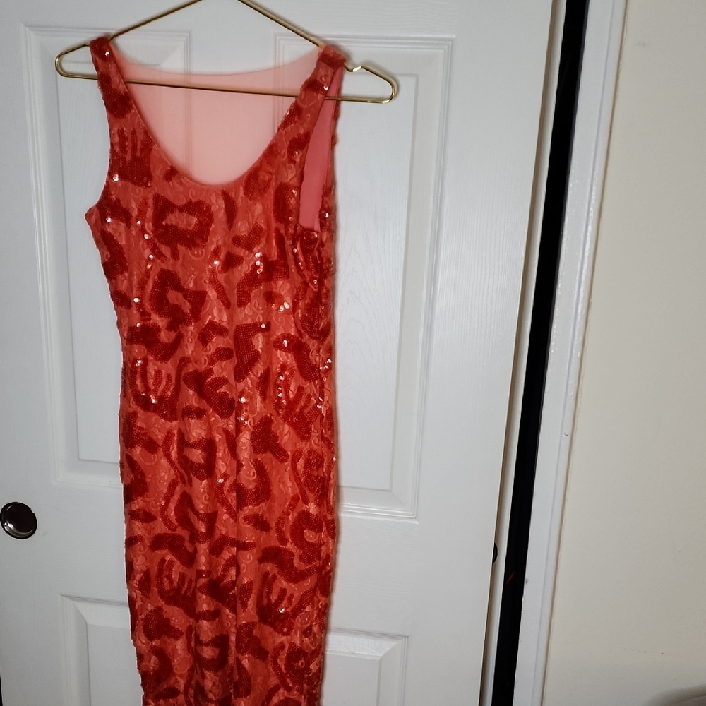 Elegant Red Sequin Dress